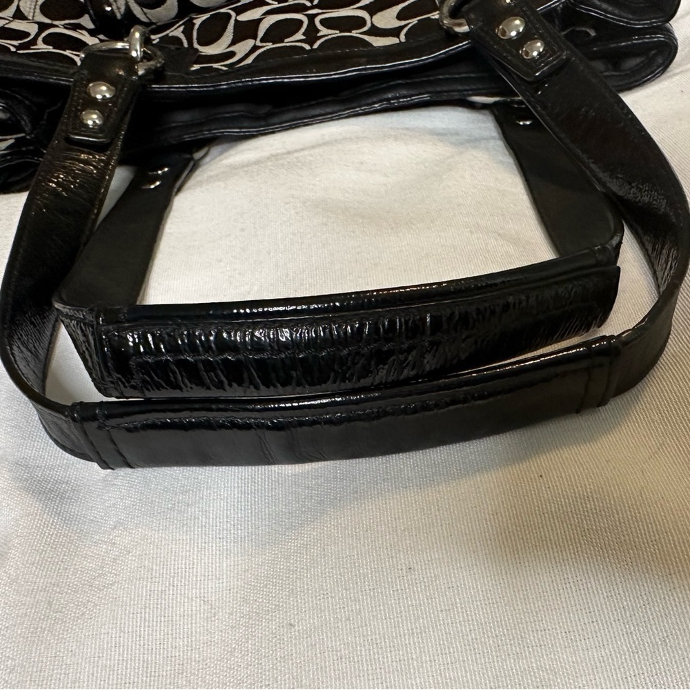 Coach Signature Logo North/South Purse-Tote-Satchel-Handbag - Picture 7 of 11